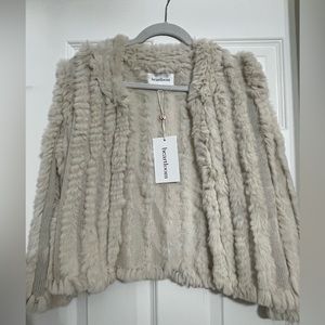 Heartloom Rosa Fur Jacket, Frost Size XS NWT.